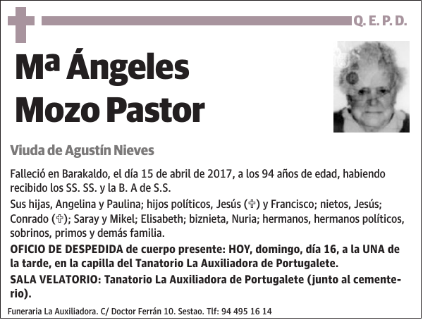 Mª Ángeles Mozo Pastor