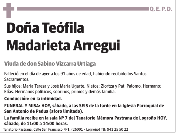 Teófila Madarieta Arregui