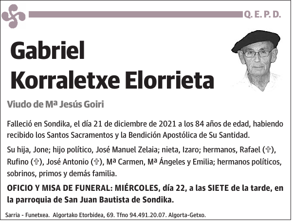 Gabriel Korraletxe Elorrieta