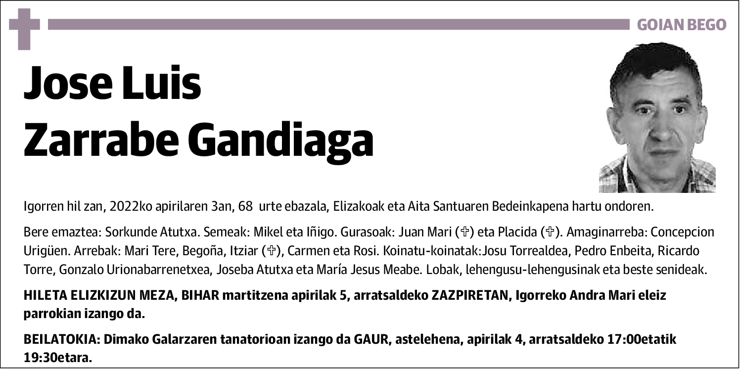 Jose Luis Zarrabe Gandiaga