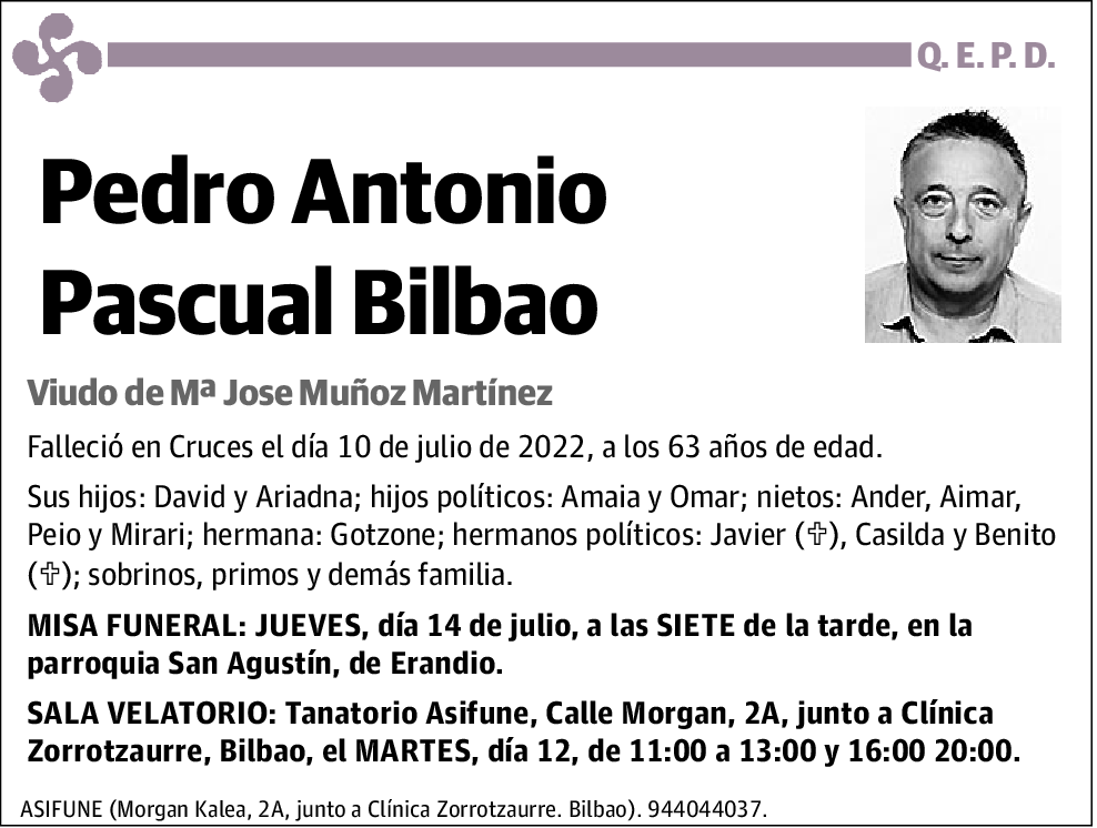 Pedro Antonio Pascual Bilbao