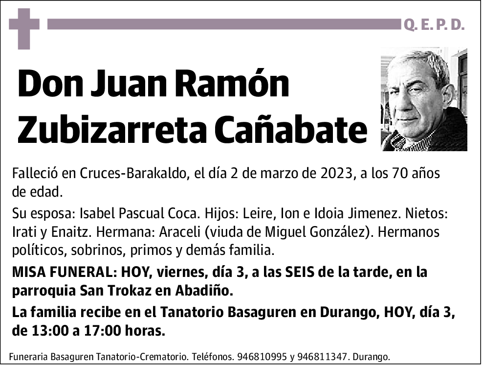 Juan Ramón Zubizarreta Cañabate