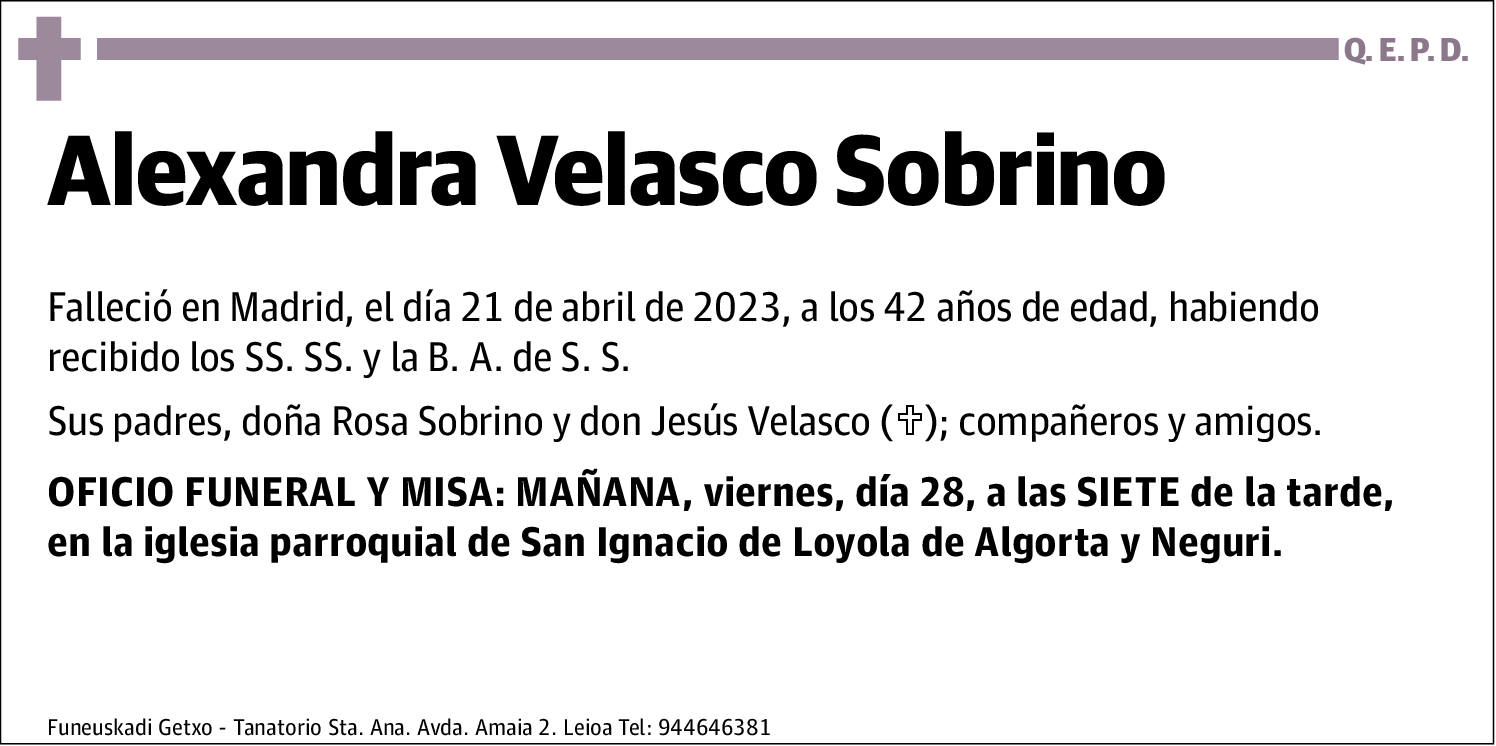 Alexandra Velasco Sobrino