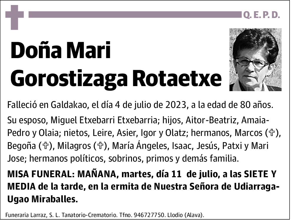 Mari Gorostizaga Rotaetxe