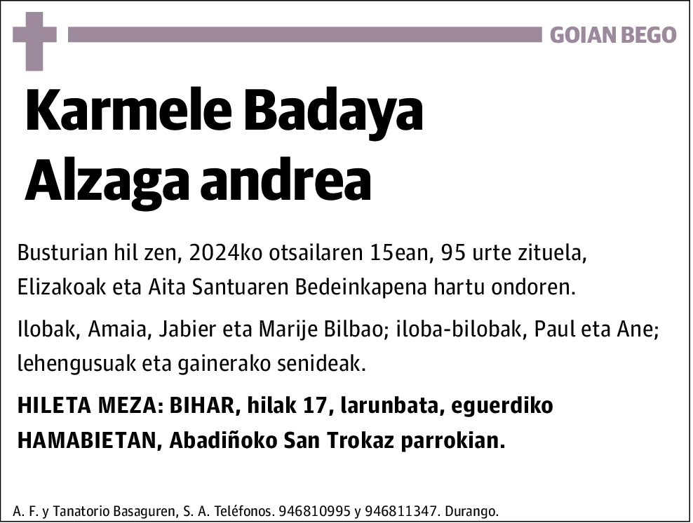 Karmele Badaya Alzaga