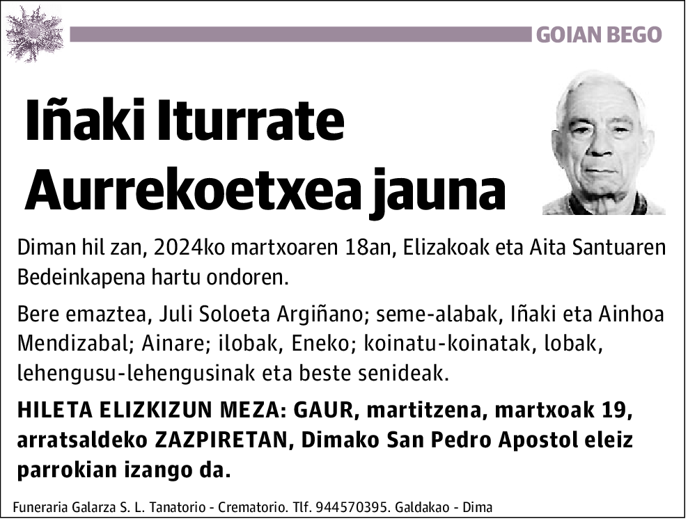 Iñaki Iturrate Aurrekoetxea