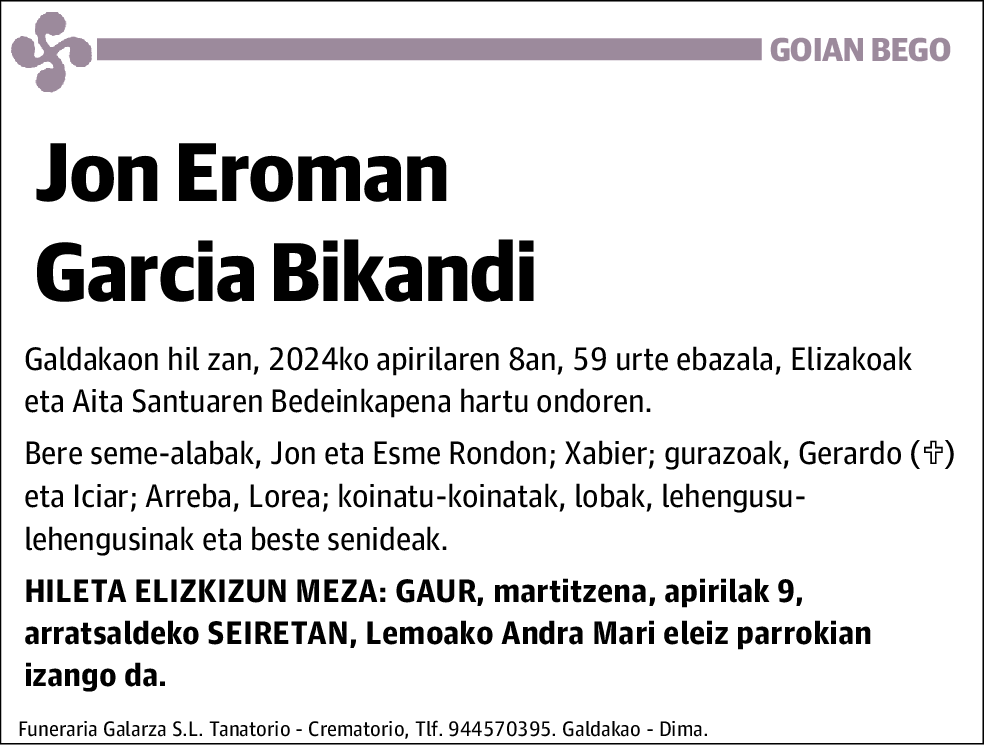 Jon Eroman Garcia Bikandi