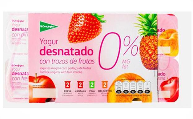 El Corte Inglés retira varios lotes de yogures de su marca blanca por precaución